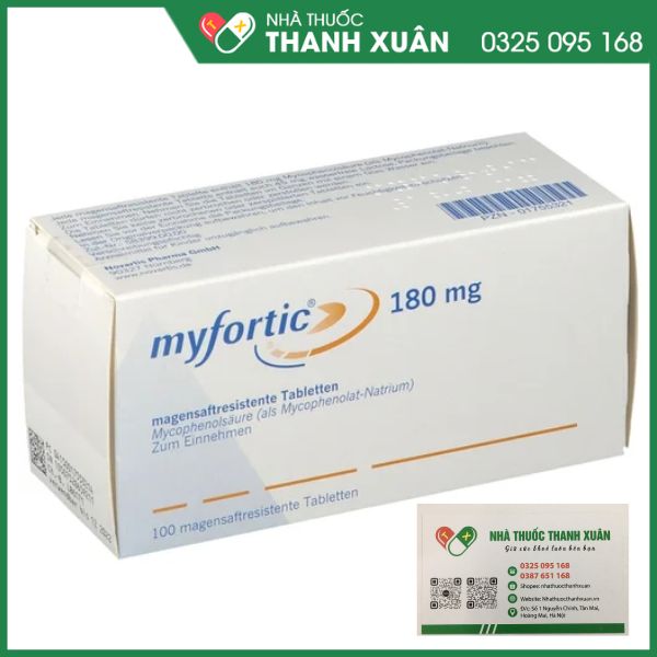 Myfortic 180 mg dùng cho người ghép thận